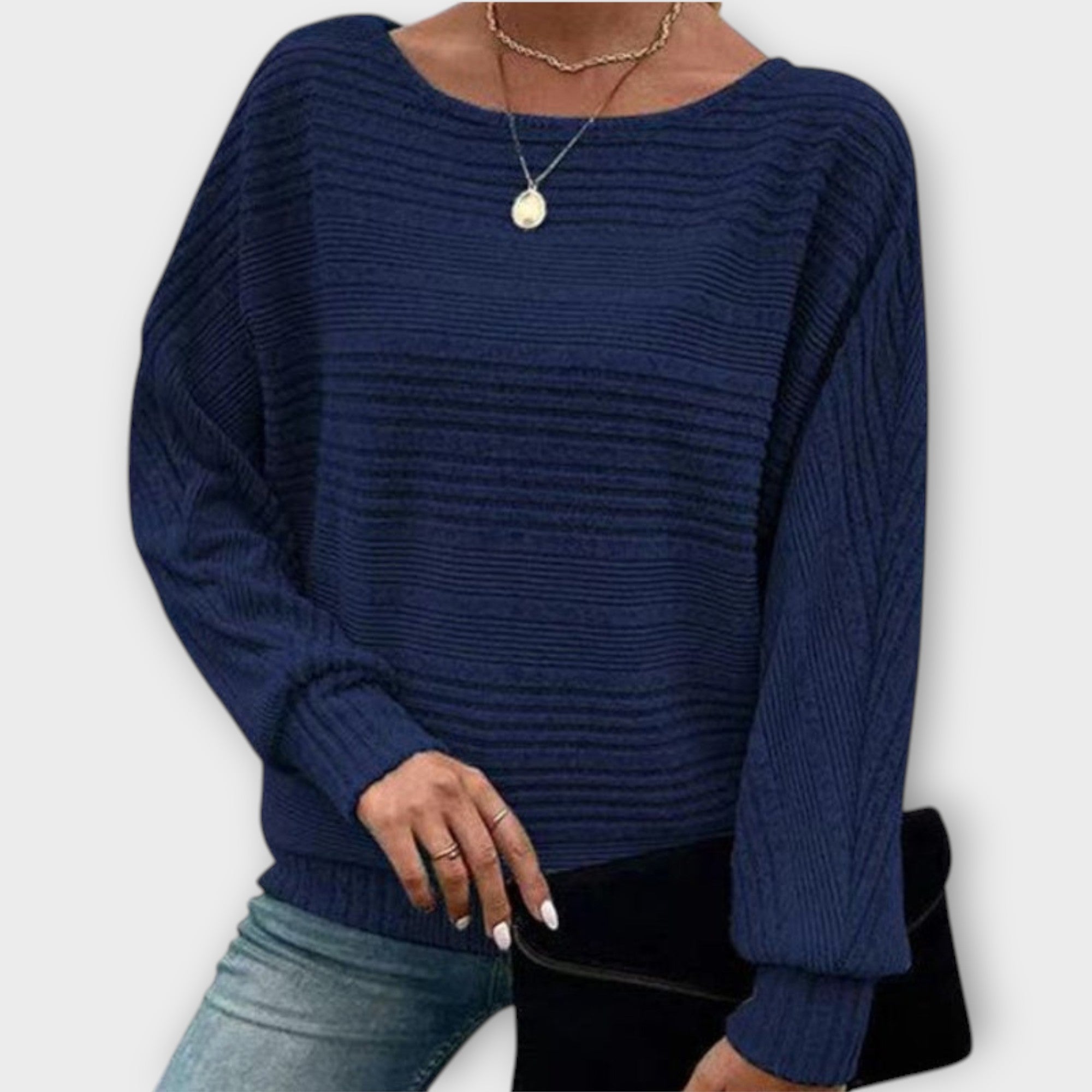 Marvelle | Randig stickad tröja med tidlös komfort och skandinavisk stil