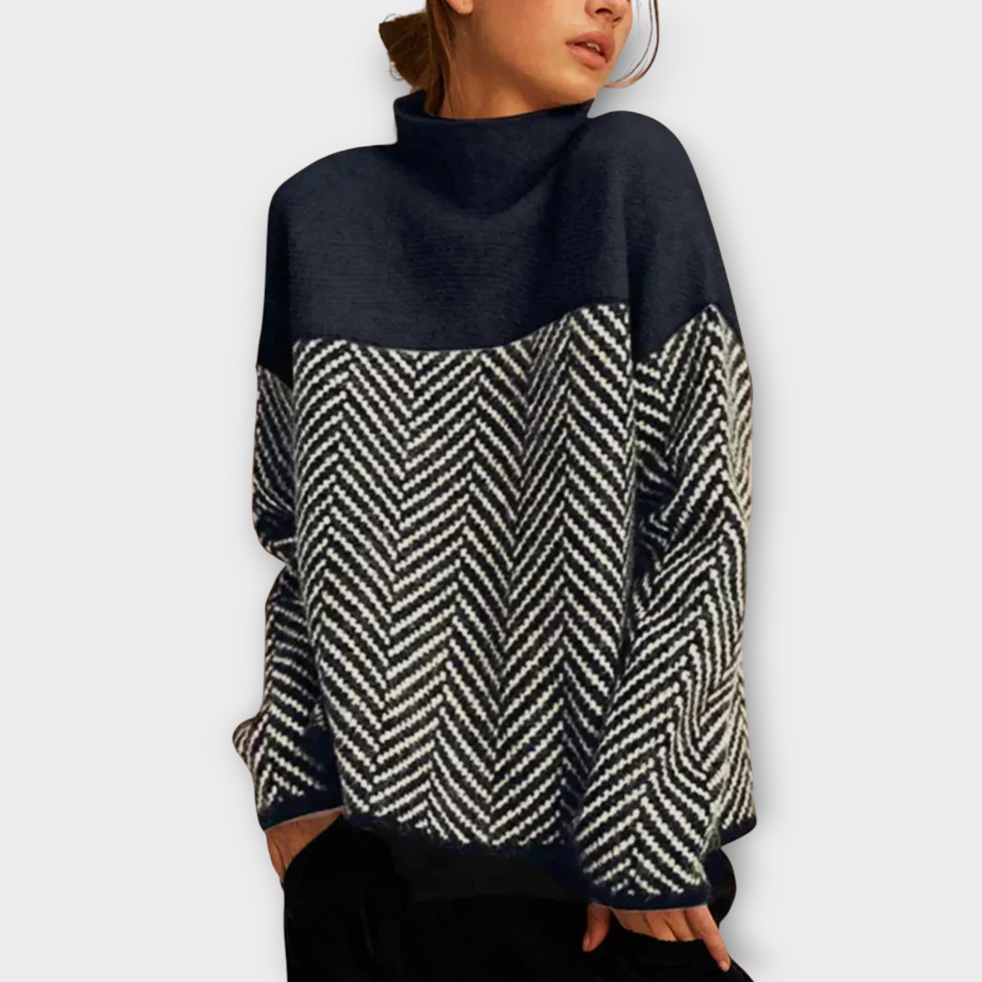 Nerelle|Tidlös stickad tröja med skandinavisk elegans