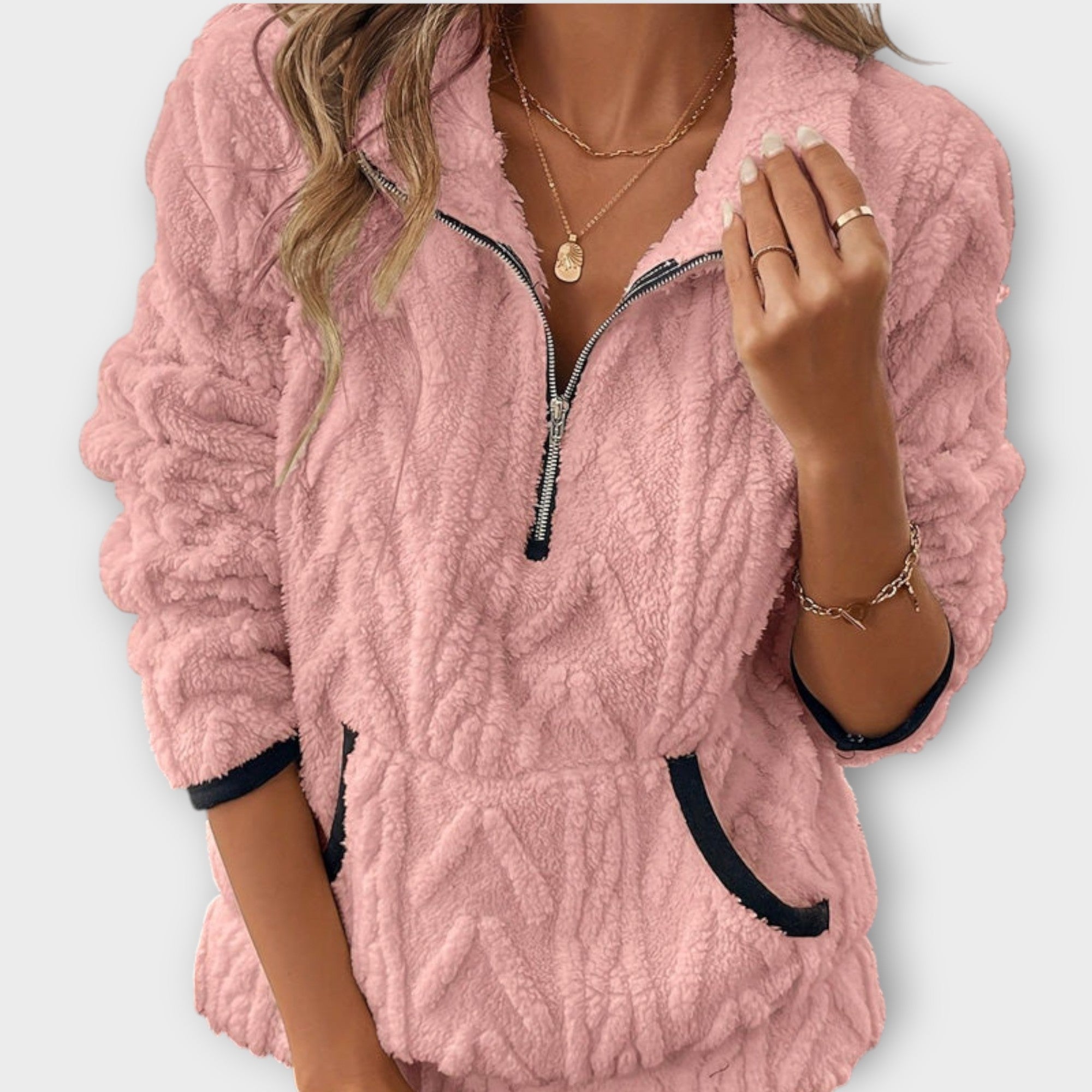 Lunara™ | Mjuk Fleecetröja med Halv Dragkedja – Värme i Varje Rörelse