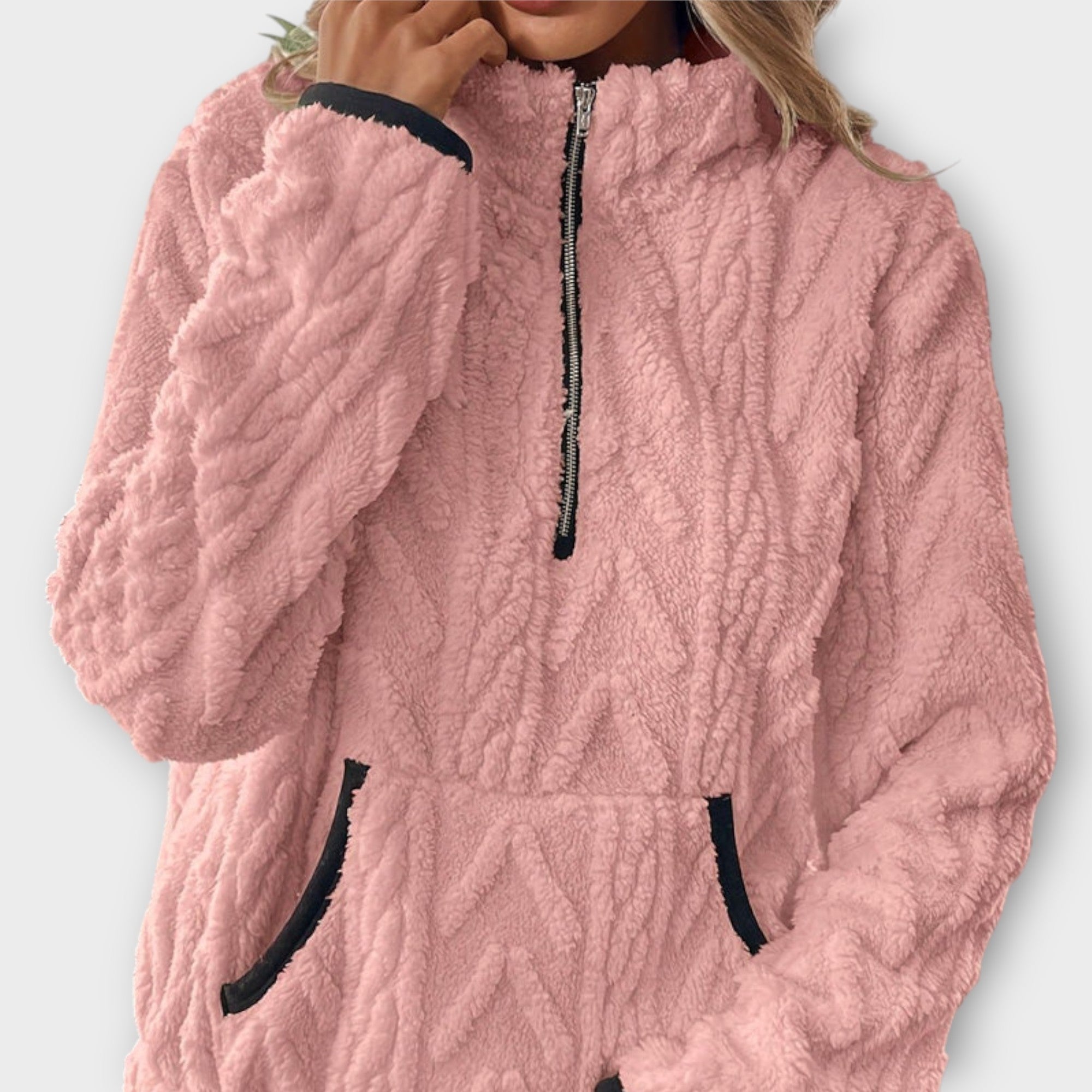 Lunara™ | Mjuk Fleecetröja med Halv Dragkedja – Värme i Varje Rörelse