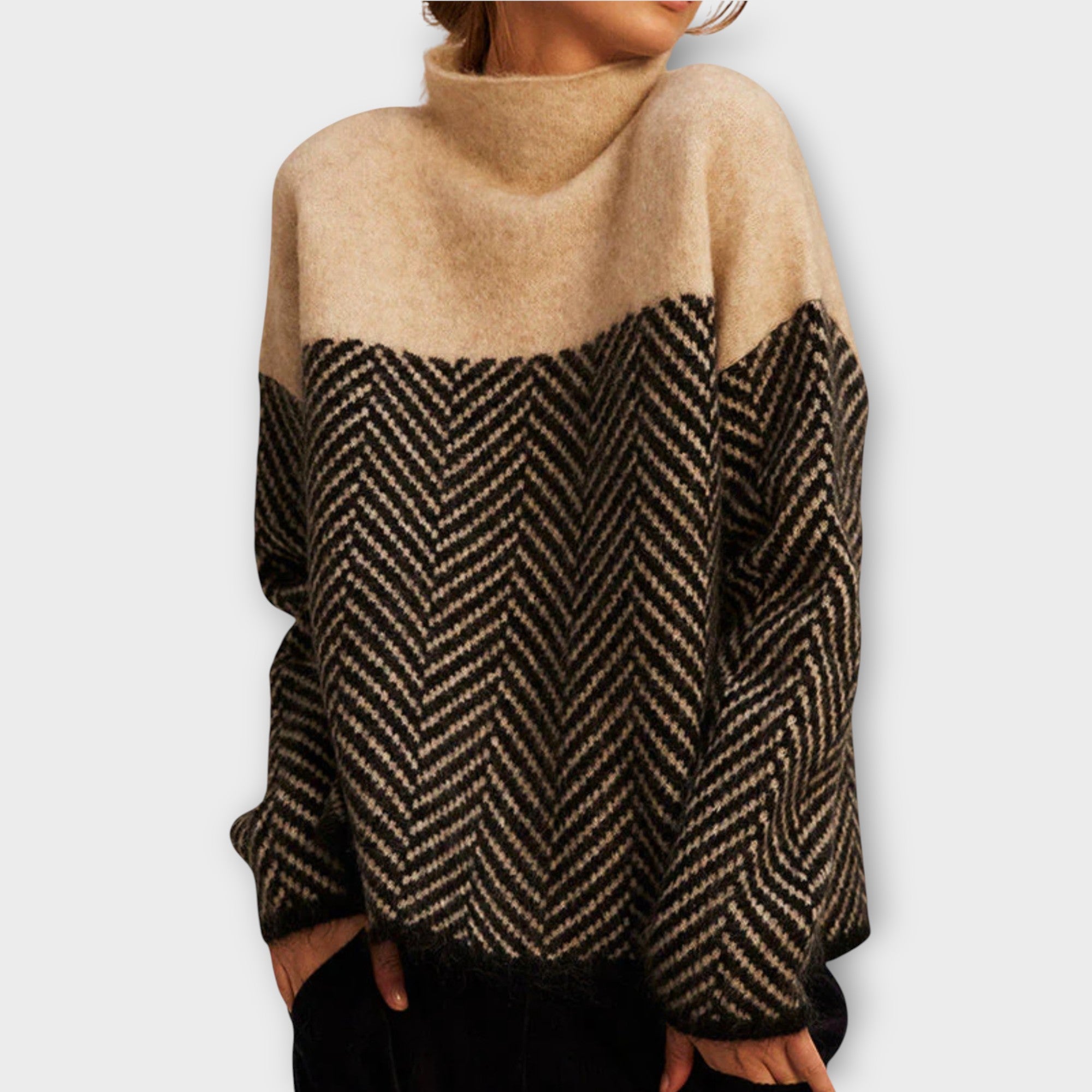 Nerelle|Tidlös stickad tröja med skandinavisk elegans