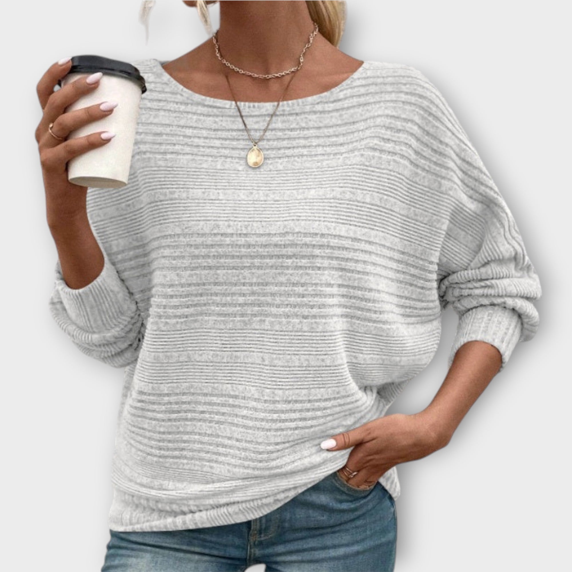 Marvelle | Randig stickad tröja med tidlös komfort och skandinavisk stil