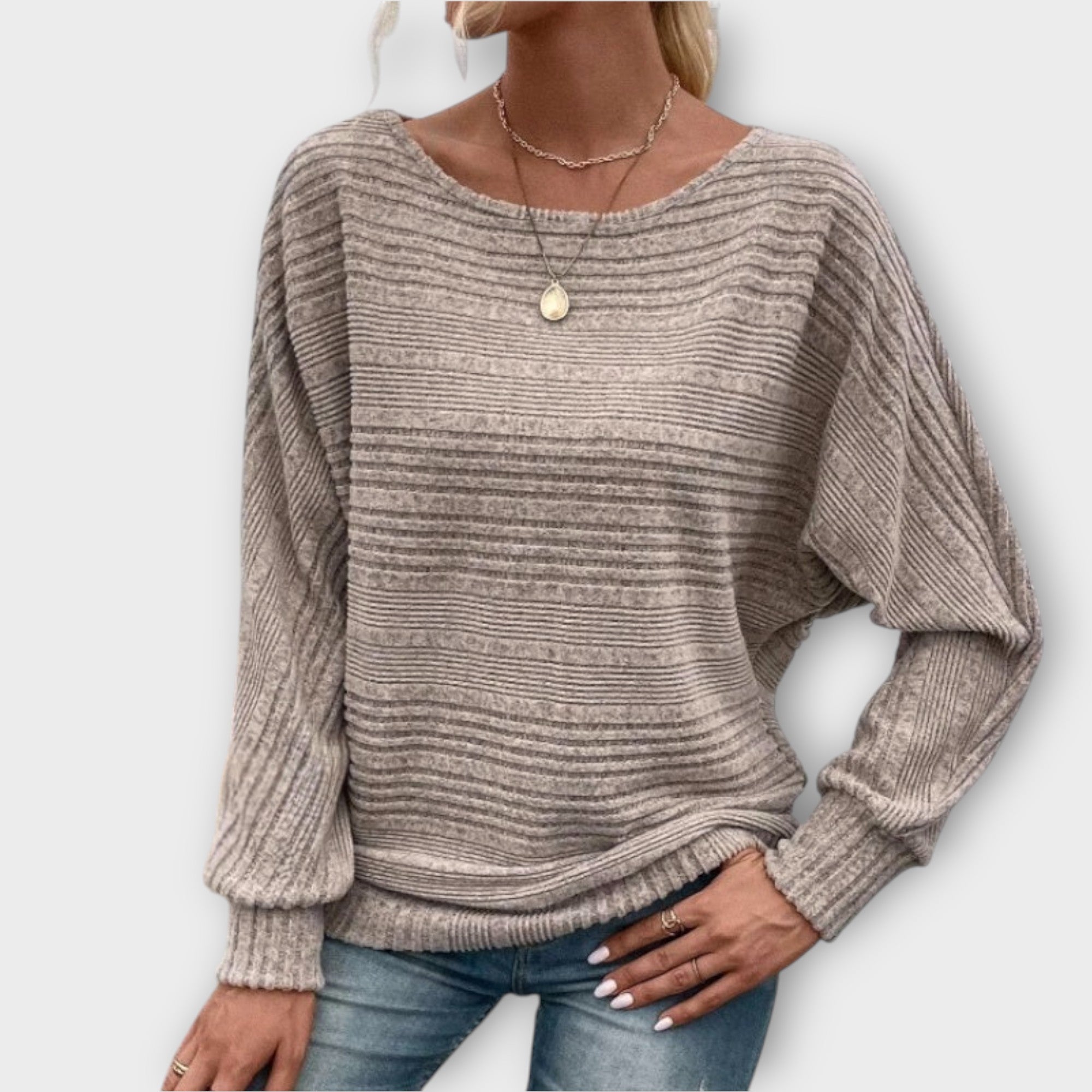 Marvelle | Randig stickad tröja med tidlös komfort och skandinavisk stil