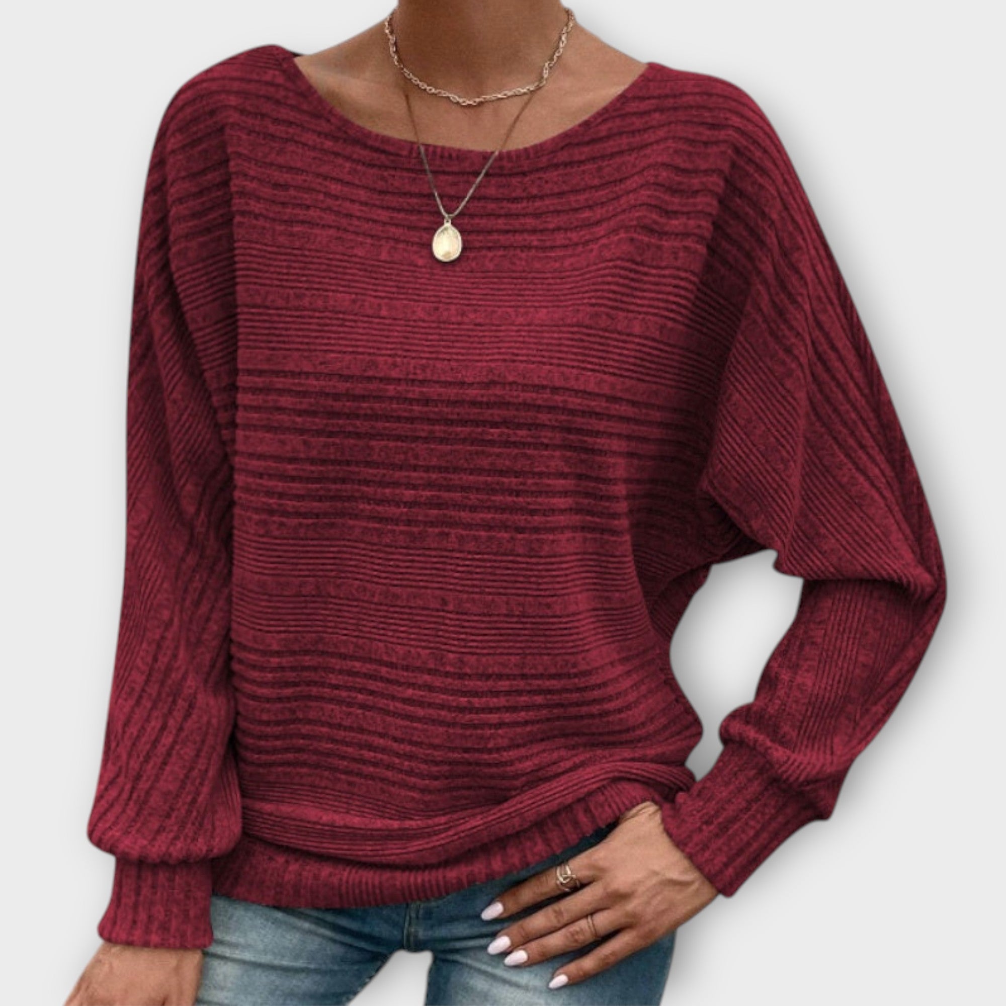 Marvelle | Randig stickad tröja med tidlös komfort och skandinavisk stil