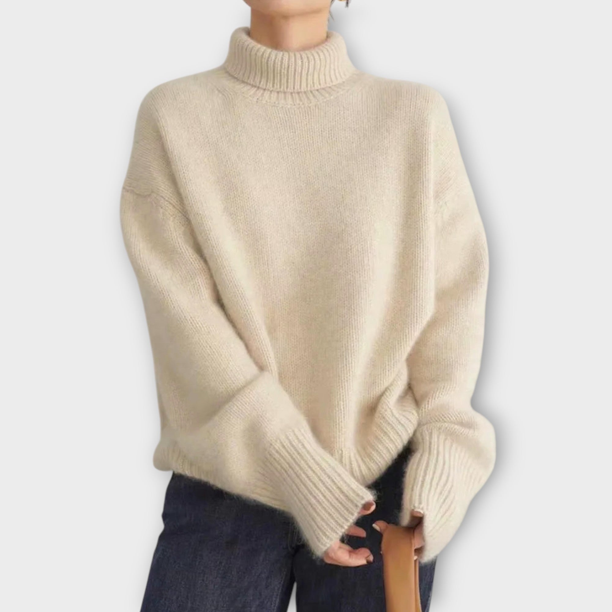 Isolde™ | Polotröja i mjukt stickat material av polyester och akryl