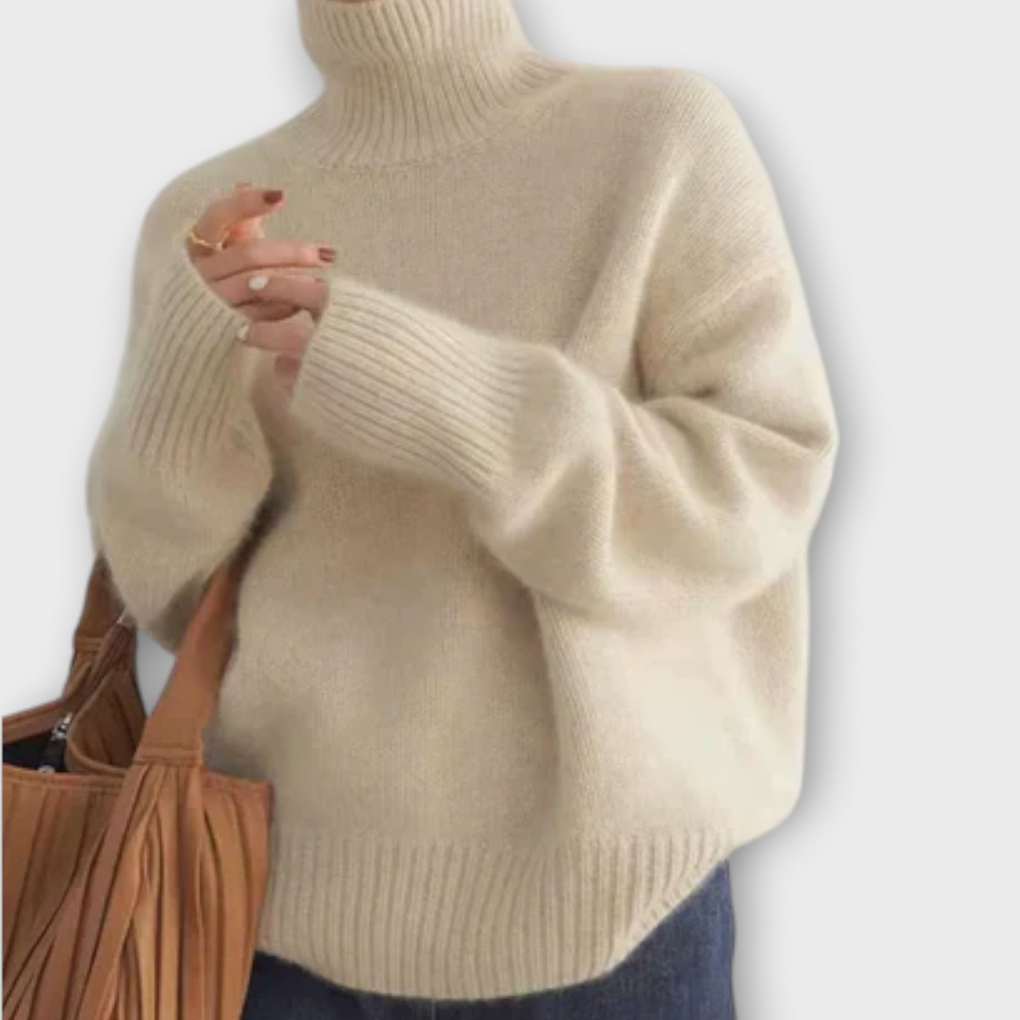 Isolde™ | Polotröja i mjukt stickat material av polyester och akryl