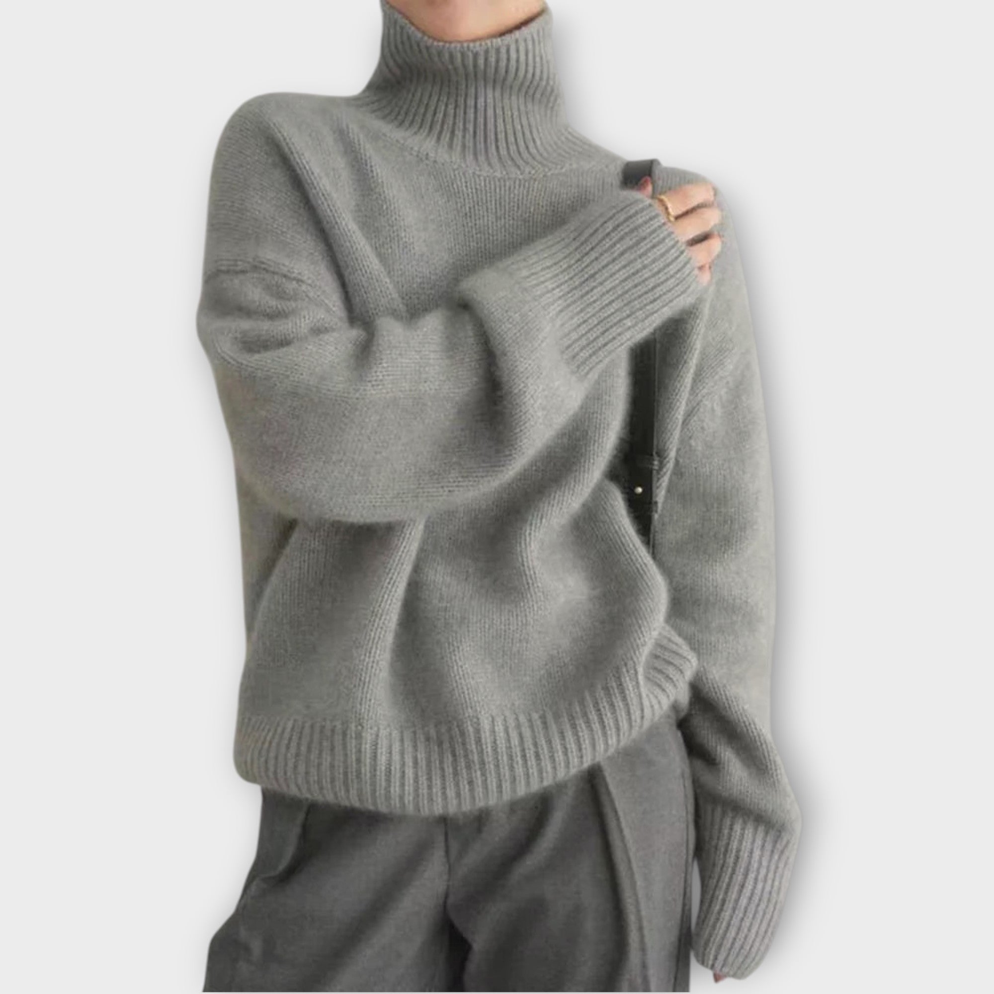 Isolde™ | Polotröja i mjukt stickat material av polyester och akryl