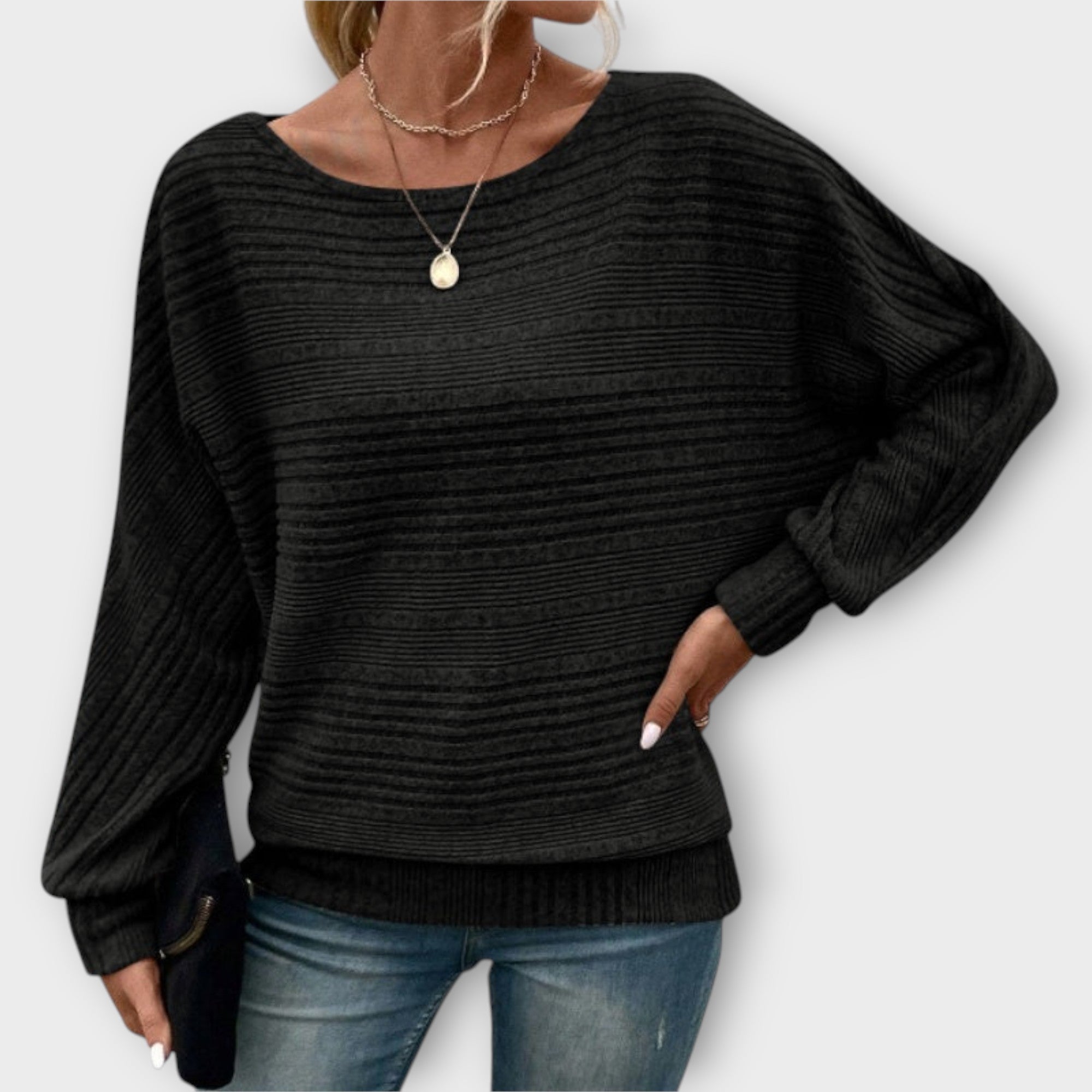 Marvelle | Randig stickad tröja med tidlös komfort och skandinavisk stil