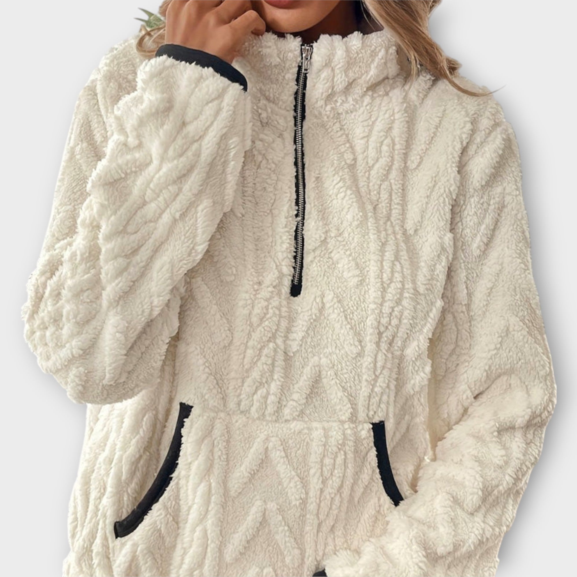 Lunara™ | Mjuk Fleecetröja med Halv Dragkedja – Värme i Varje Rörelse