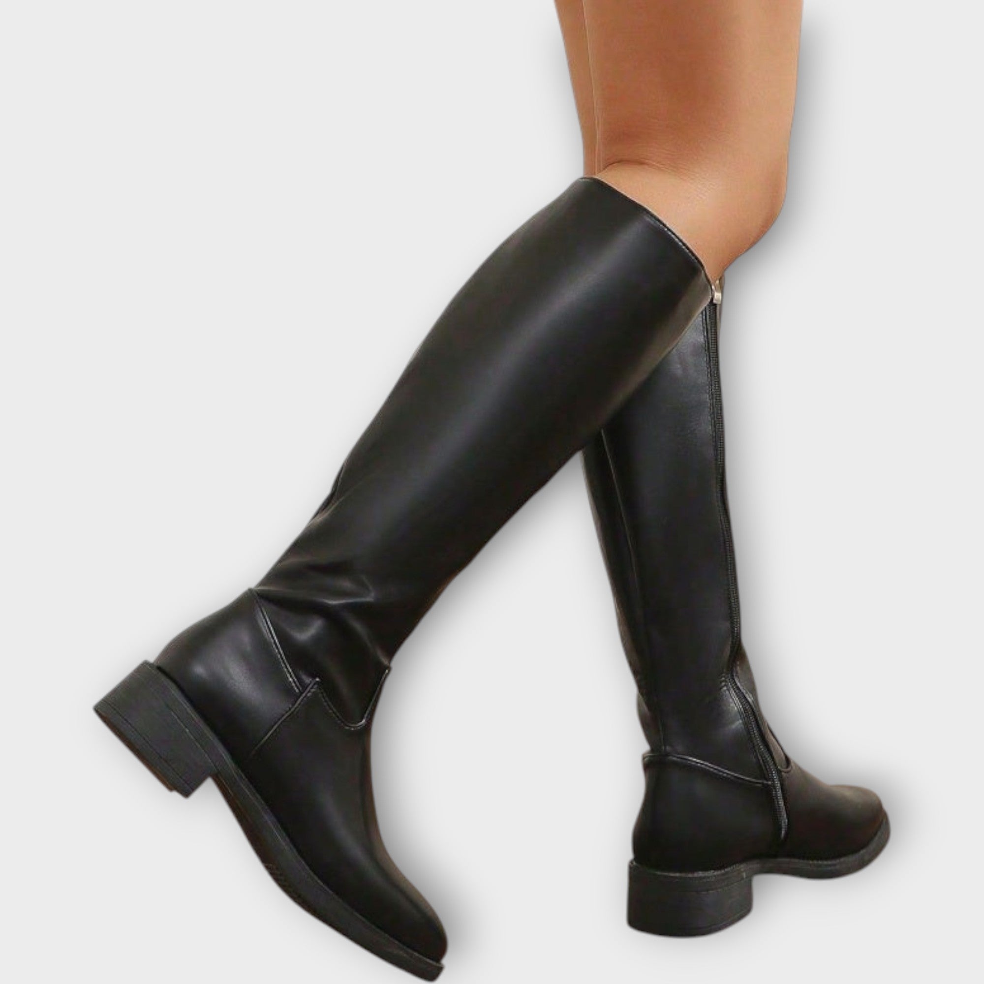 Alva™ | Eleganta mellanhöga damstövlar med dragkedja på sidan