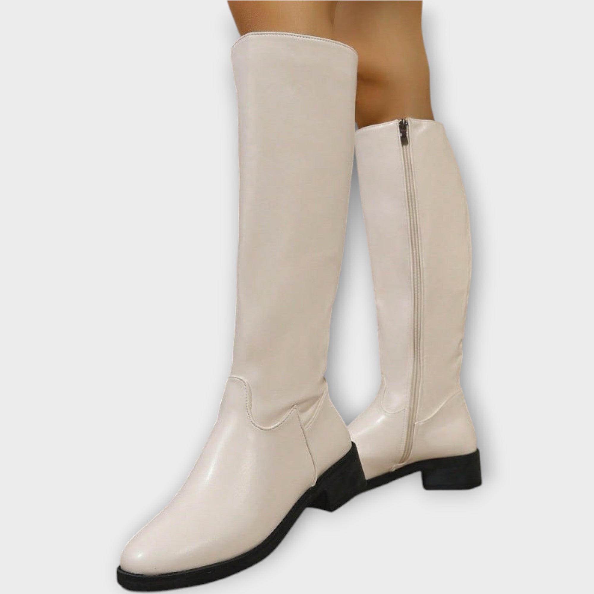 Alva™ | Eleganta mellanhöga damstövlar med dragkedja på sidan